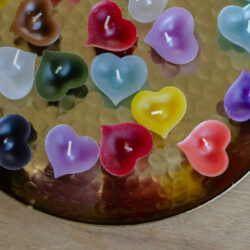 Drijfkaarsjes hartjes of bloemetjes